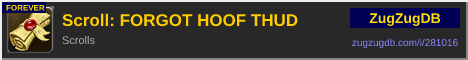 Scroll: FORGOT HOOF THUD: forum signature banner