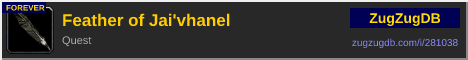 Feather of Jai'vhanel: forum signature banner