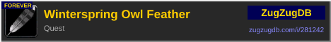 Winterspring Owl Feather: forum signature banner
