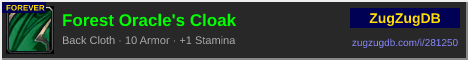 Forest Oracle's Cloak: forum signature banner