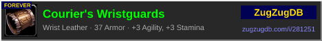 Courier's Wristguards: forum signature banner