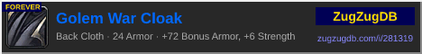Golem War Cloak: forum signature banner