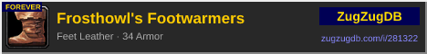 Frosthowl's Footwarmers: forum signature banner