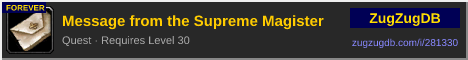 Message from the Supreme Magister: forum signature banner