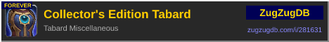 Collector's Edition Tabard: forum signature banner