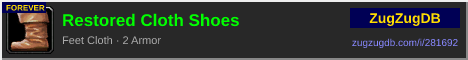 Restored Cloth Shoes: forum signature banner