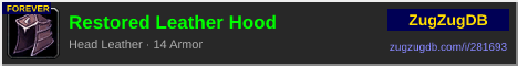 Restored Leather Hood: forum signature banner