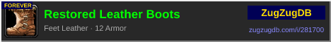 Restored Leather Boots: forum signature banner