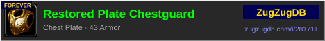 Restored Plate Chestguard: forum signature banner
