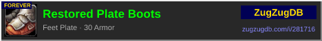 Restored Plate Boots: forum signature banner