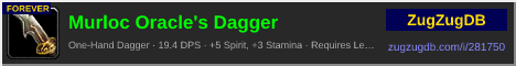 Murloc Oracle's Dagger: forum signature banner