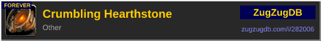 Crumbling Hearthstone: forum signature banner