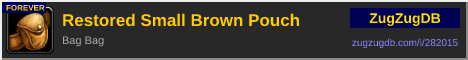 Restored Small Brown Pouch: forum signature banner