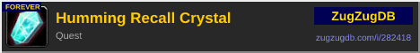 Humming Recall Crystal: forum signature banner