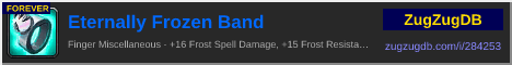 Eternally Frozen Band: forum signature banner