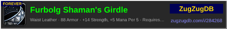 Furbolg Shaman's Girdle: forum signature banner