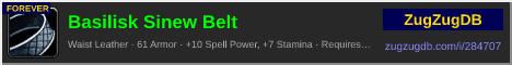 Basilisk Sinew Belt: forum signature banner
