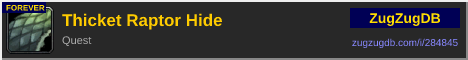Thicket Raptor Hide: forum signature banner