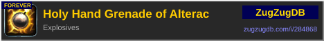 Holy Hand Grenade of Alterac: forum signature banner
