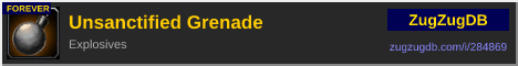 Unsanctified Grenade: forum signature banner