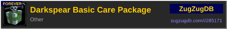 Darkspear Basic Care Package: forum signature banner