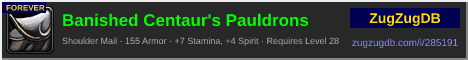 Banished Centaur's Pauldrons: forum signature banner