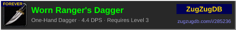 Worn Ranger's Dagger: forum signature banner