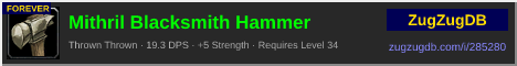 Mithril Blacksmith Hammer: forum signature banner
