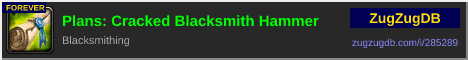 Plans: Cracked Blacksmith Hammer: forum signature banner