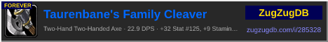 Taurenbane's Family Cleaver: forum signature banner
