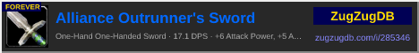 Alliance Outrunner's Sword: forum signature banner