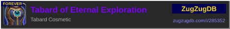 Tabard of Eternal Exploration: forum signature banner