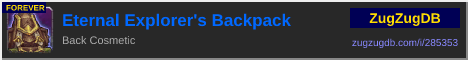Eternal Explorer's Backpack: forum signature banner