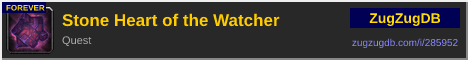 Stone Heart of the Watcher: forum signature banner
