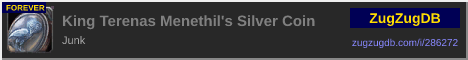 King Terenas Menethil's Silver Coin: forum signature banner