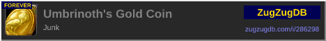 Umbrinoth's Gold Coin: forum signature banner