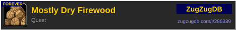 Mostly Dry Firewood: forum signature banner