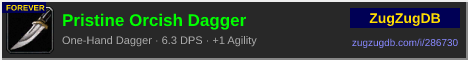 Pristine Orcish Dagger: forum signature banner
