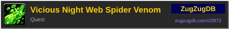 Vicious Night Web Spider Venom: forum signature banner