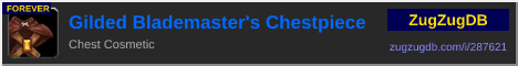 Gilded Blademaster's Chestpiece: forum signature banner