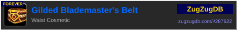 Gilded Blademaster's Belt: forum signature banner
