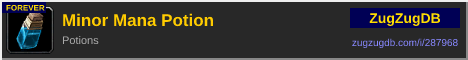 Minor Mana Potion: forum signature banner