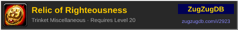Relic of Righteousness: forum signature banner