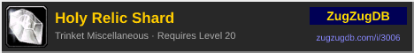 Holy Relic Shard: forum signature banner