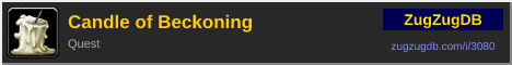 Candle of Beckoning: forum signature banner