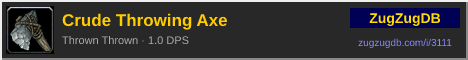 Crude Throwing Axe: forum signature banner