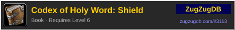 Codex of Holy Word: Shield: forum signature banner