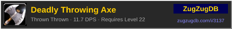 Deadly Throwing Axe: forum signature banner