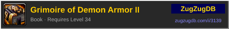 Grimoire of Demon Armor II: forum signature banner