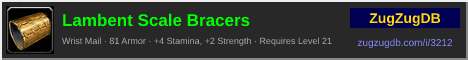 Lambent Scale Bracers: forum signature banner